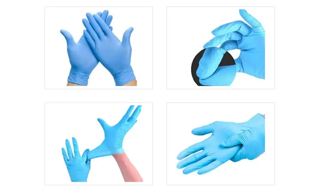 Guantes médicos de examen de látex