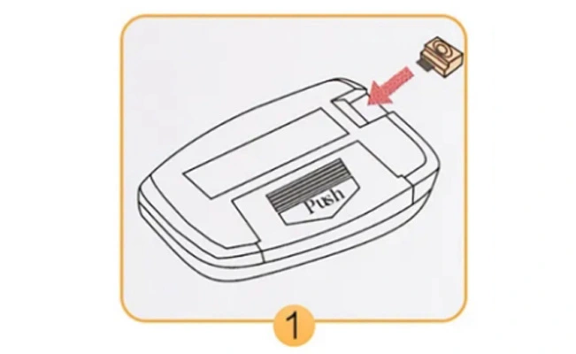 Insertar una tarjeta de contraseña